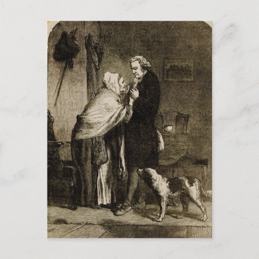 George Washington en zijn moeder Briefkaart (Voorkant)