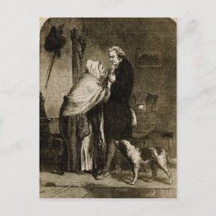 George Washington en zijn moeder Briefkaart