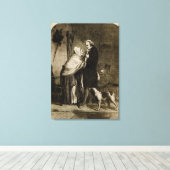 George Washington en zijn moeder Canvas Afdruk (Insitu (Houten vloer))