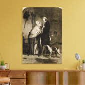 George Washington en zijn moeder Canvas Afdruk (Insitu (Woonkamer))