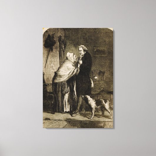 George Washington en zijn moeder Canvas Afdruk (Voorkant)