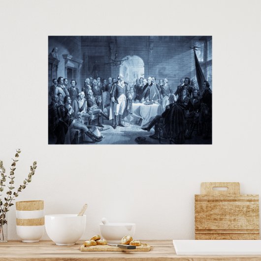 George Washington en Z'n Generals print (Keuken)