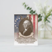 George Washington - Faith Briefkaart (Staand voorkant)