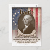George Washington - Faith Briefkaart (Voorkant / Achterkant)