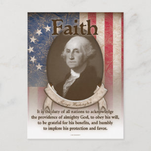 George Washington - Faith Briefkaart