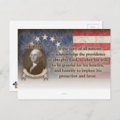 George Washington - Faith Briefkaart (Voorkant / Achterkant)