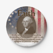 George Washington - Faith Papieren Bordje (Voorkant)