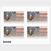 George Washington - Faith Rechthoekige Sticker (Vel)