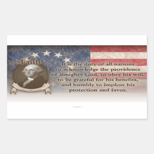George Washington - Faith Rechthoekige Sticker