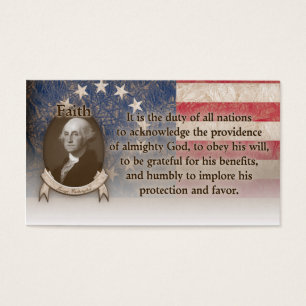 George Washington - Faith Visitekaartje