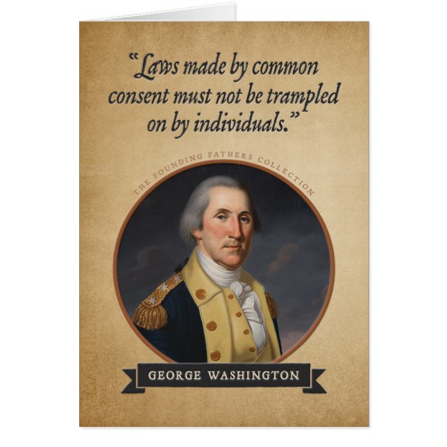 George Washington Founding Fathers Birthday Card (Voorkant)