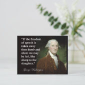 George Washington Freedom of Speech Quote Briefkaart (Staand voorkant)