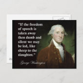 George Washington Freedom of Speech Quote Briefkaart (Voorkant / Achterkant)