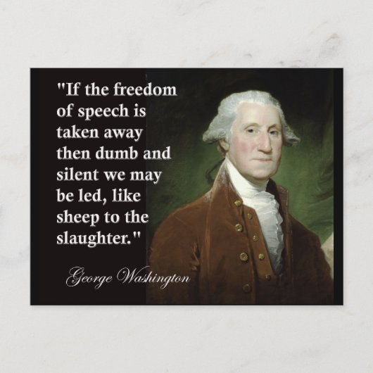 George Washington Freedom of Speech Quote Briefkaart (Voorkant)
