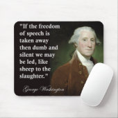 George Washington Freedom of Speech Quote Muismat (Met muis)