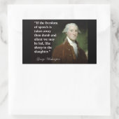 George Washington Freedom of Speech Quote Rechthoekige Sticker (Tas)