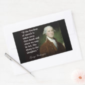 George Washington Freedom of Speech Quote Rechthoekige Sticker (Envelop)