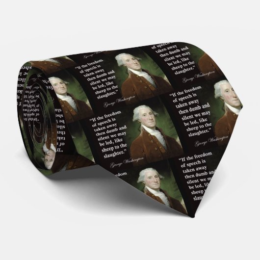 George Washington Freedom of Speech Quote Stropdas (Opgerold)