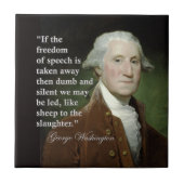 George Washington Freedom of Speech Quote Tile Tegeltje (Voorkant)