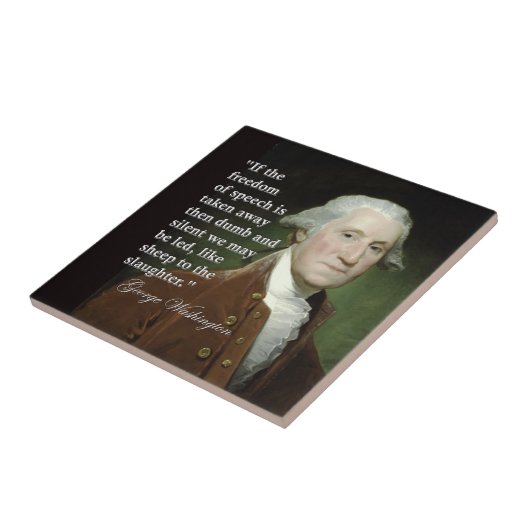 George Washington Freedom of Speech Quote Tile Tegeltje (Zijkant)