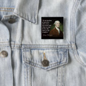 George Washington Freedom of Speech Quote Vierkante Button 5,1 Cm (In situ)