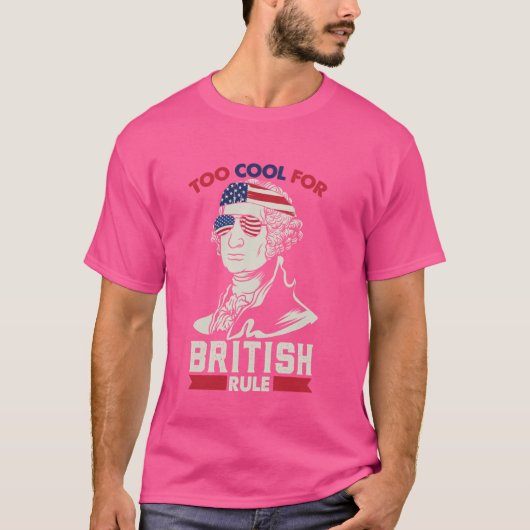 George Washington Fun Stars stript Amerikaanse vla T-shirt (Voorkant)