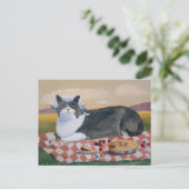 George Washington Funny Cat Briefkaart (Staand voorkant)