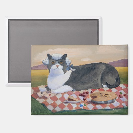 George Washington Funny Cat Magnet (Voorkant / Achterkant)