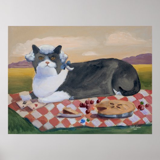 George Washington Funny Cat Wall Art Poster (Voorkant)
