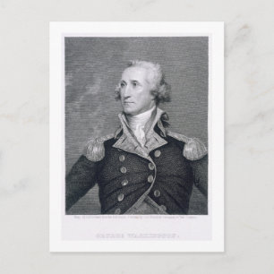 George Washington, gegraveerd door Asher Brown Dur Briefkaart