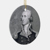 George Washington, gegraveerd door Asher Brown Dur Keramisch Ornament (Rechts)