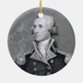 George Washington, gegraveerd door Asher Brown Dur Keramisch Ornament (Achterkant)