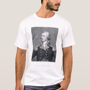 George Washington, gegraveerd door Asher Brown Dur T-shirt