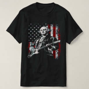 George Washington Gitaarspelend Rock and Roll Amer T-shirt
