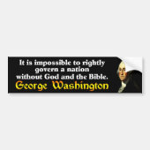 George Washington: God en de bijbel! Bumpersticker (Voorkant)
