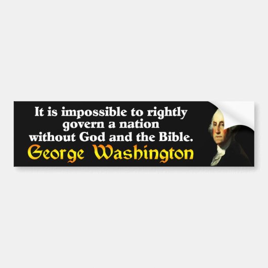 George Washington: God en de bijbel! Bumpersticker (Voorkant)