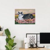 George Washington Grappige Kat Muurkunst Poster (Thuiskantoor)