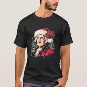George Washington Grappige Vrolijke Kerstmis Santa T-shirt