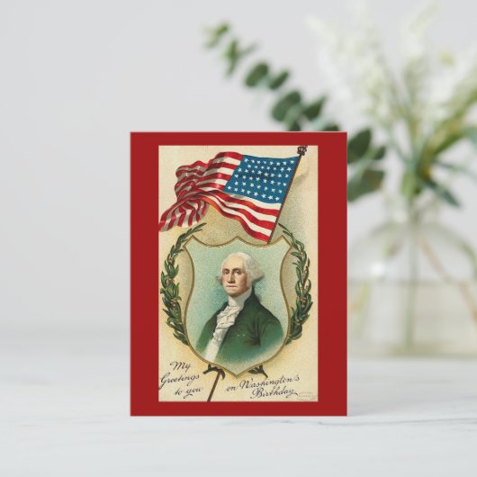 George Washington Greetings Briefkaart (Staand voorkant)