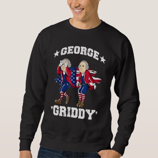 George Washington Griddy 4 juli George Griddi Trui (Voorkant)