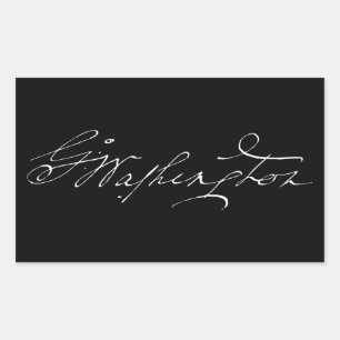 George Washington handtekening autograaf president Rechthoekige Sticker