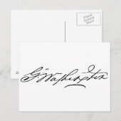 George Washington Handtekening Briefkaart (Voorkant / Achterkant)