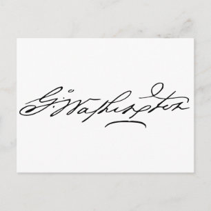 George Washington Handtekening Briefkaart