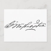 George Washington Handtekening Briefkaart (Voorkant)