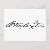 George Washington Handtekening Briefkaart (Voorkant)