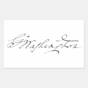 George Washington handtekening handtekening presid Rechthoekige Sticker