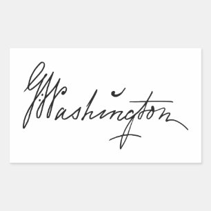 George Washington handtekening handtekening presid Rechthoekige Sticker