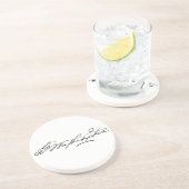 George Washington Handtekening Zandsteen Onderzetter (Zijkant)