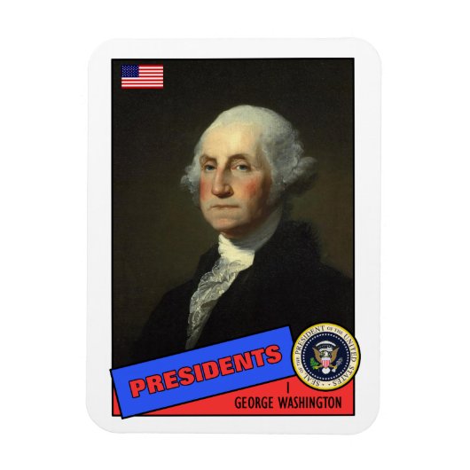 George Washington-honkaarten Magneet (Verticaal)