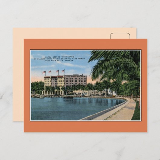 George Washington Hotel West Palm Beach Briefkaart (Voorkant / Achterkant)
